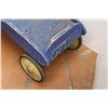 Image 4 : * Blue Wooden Vintage Wagon w/ Metal & Rubber Wheels - 38" x 15" x 14" Tall