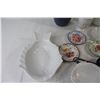 Image 2 : Ceramic Frog Tray, (5) Frog Plates/Saucers/Bowls, Decorative Saucers, Vase, Fish Sugar Dish?