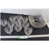 Image 1 : Glass Punch Bowl and Punch Cups
