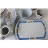 Image 2 : (2) Cream and Sugar, Assorted Saucers, Assorted China Cups, Salt and Pepper Shaker