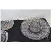 Image 3 : (3) Glass Serving Trays, (4) Glass Bowls, Glass Sugar Dish