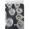 Image 3 : (3) Glass Dishes, (2) Glass Cream and Sugars, (3) Glass Cups
