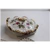 Image 3 : ESD Hand Painted Dresser Set - Chip on Bottom of Small Trinket Dish