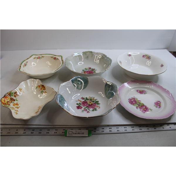 (6) Dishes/Bowls - Small Chip