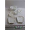 Image 1 : (6) Milk Glass Kitchenware Pieces