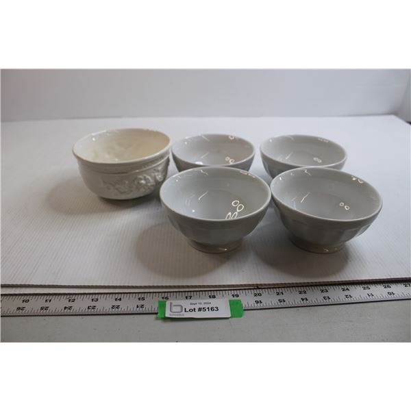 (5) White Bowls