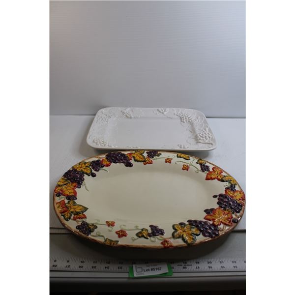 (2) Fall Serving Plates