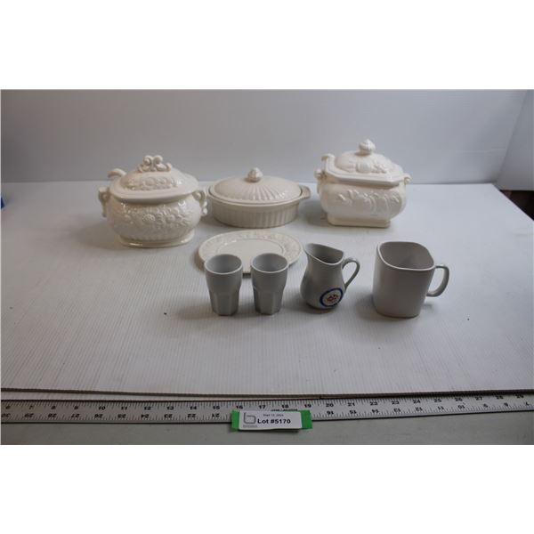 (8) Pieces Assorted Kitchenware - Small Cracks