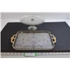 Image 1 : Matching Pedestal Platter and Serving Platter