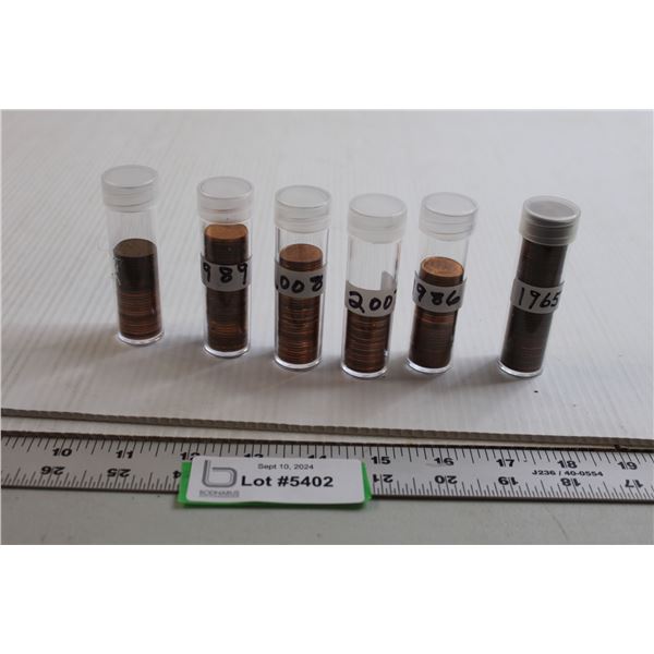 (6) Tubes Assorted Pennies