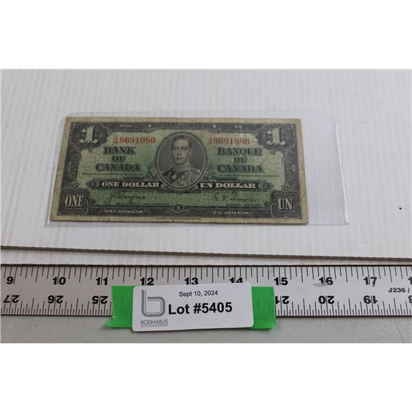 Canadian 1937 $1 Bill
