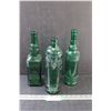 (3) Dark Green Glass Bottles