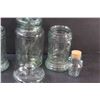 Image 2 : (5) Glass Storage Containers & Vase w/ Extra Lid