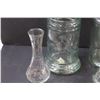 Image 4 : (5) Glass Storage Containers & Vase w/ Extra Lid