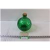 Image 1 : Green Glass Decanter w/ Cork - 8" x 6"