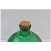 Image 2 : Green Glass Decanter w/ Cork - 8" x 6"