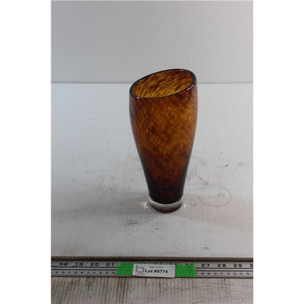 Amber Glass Vase 10''