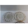 Image 2 : (4) Assorted Decorative Glass Serving Platters 12''