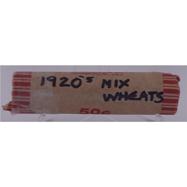 Roll of 1920's Mixed Roll of Wheat Cents