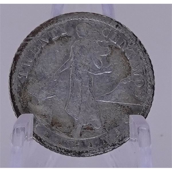 1917-S Philippine Twenty Centavos Coin