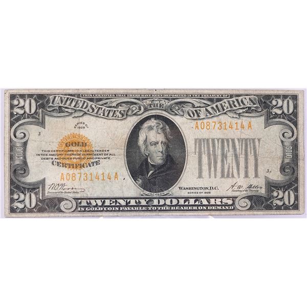 1928 $20 Gold Certificate