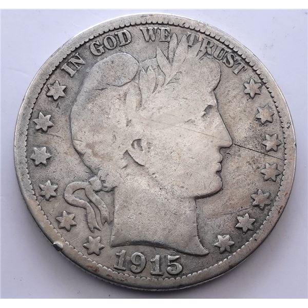 1915 Barber Half Dollar
