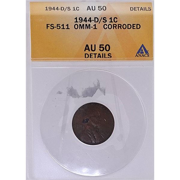 1944-D/S Wheat Cent