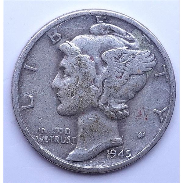 1945-S Mercury Dime
