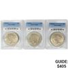 Image 1 : 1922-D Set [3] Silver Peace Dollar PCGS MS61