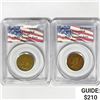 Image 1 : [2] Jamaica 1/2 Pennies (1957, 1963) PCGS 9/11 WTC Recov