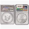 Image 2 : 2019 & 2021 Silver Eagle NGC,ANACS MS70