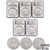 Image 1 : 1986-2016 Varied Date US 1oz Silver Eagle Collection [8 Coins] NGC MS69