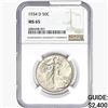 Image 1 : 1934-D Walking Liberty Half Dollar NGC MS65