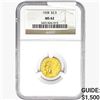 Image 1 : 1928 $2.50 Gold Quarter Eagle NGC MS62