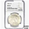 Image 1 : 1922 Morgan Silver Dollar NGC MS64