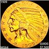 Image 1 : 1909 $5 Gold Half Eagle CHOICE BU