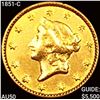 Image 1 : 1851-C Rare Gold Dollar CLOSELY UNCIRCULATED