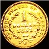 Image 2 : 1851-C Rare Gold Dollar CLOSELY UNCIRCULATED