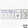 Image 1 : [4] 1886&2019-W 5C, 10C, 25C, $1 NGC/PCGS AU/MS