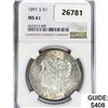 Image 1 : 1891-S Morgan Silver Dollar NGC MS61