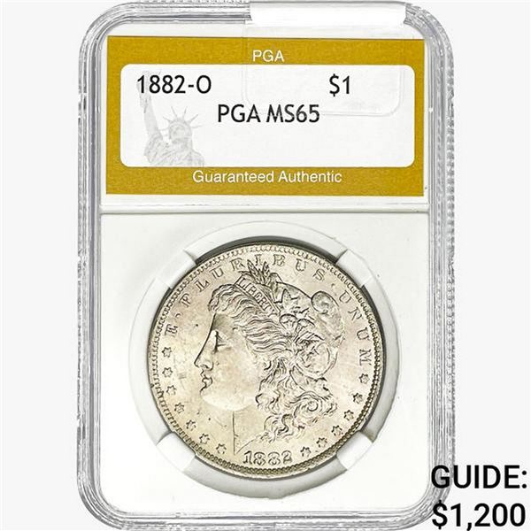 1882-O Morgan Silver Dollar PGA MS65