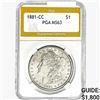 Image 1 : 1881-CC Morgan Silver Dollar PGA MS63