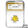 Image 1 : 1905 $2.50 Gold Quarter Eagle PGA MS67