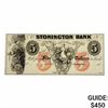 Image 1 : 1800's $5 Stonington Bank Note