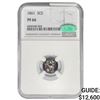 Image 1 : 1861 CAC Silver Three Cent NGC PF66
