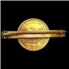 Image 2 : 1861 $2.5 Liberty Gold Brooch Pin HIGH GRADE