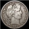 Image 1 : 1902 Barber Half Dollar LIGHTLY CIRCULATED