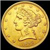 Image 1 : 1899 $5 Gold Half Eagle UNCIRCULATED