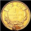Image 2 : 1861 Ty III Rare Gold Dollar CLOSELY UNCIRCULATED