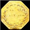 Image 2 : 1869 BG-919 Octagonal California Gold Half Dollar CHOICE AU